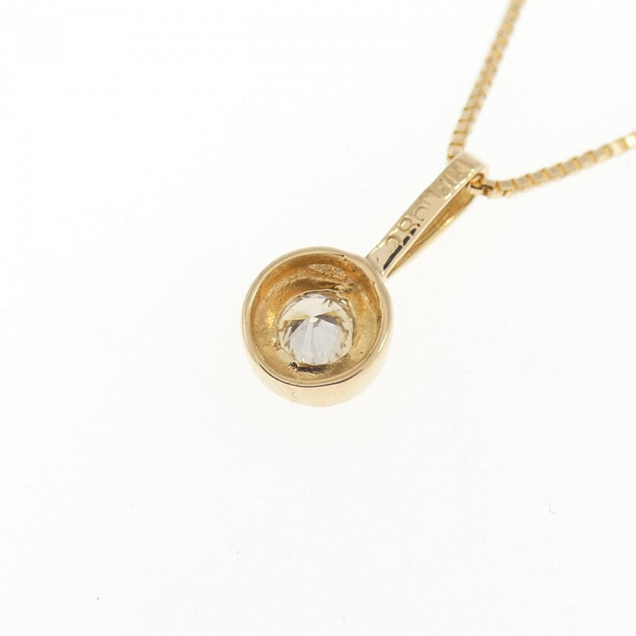 K18YG ダイヤモンド ネックレス 0.08CT