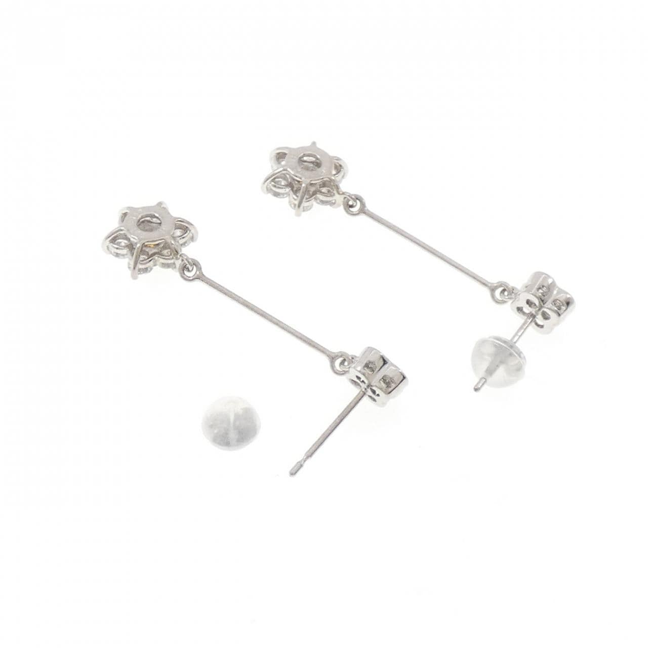 PT900 フラワー ダイヤモンド ピアス 1.20CT