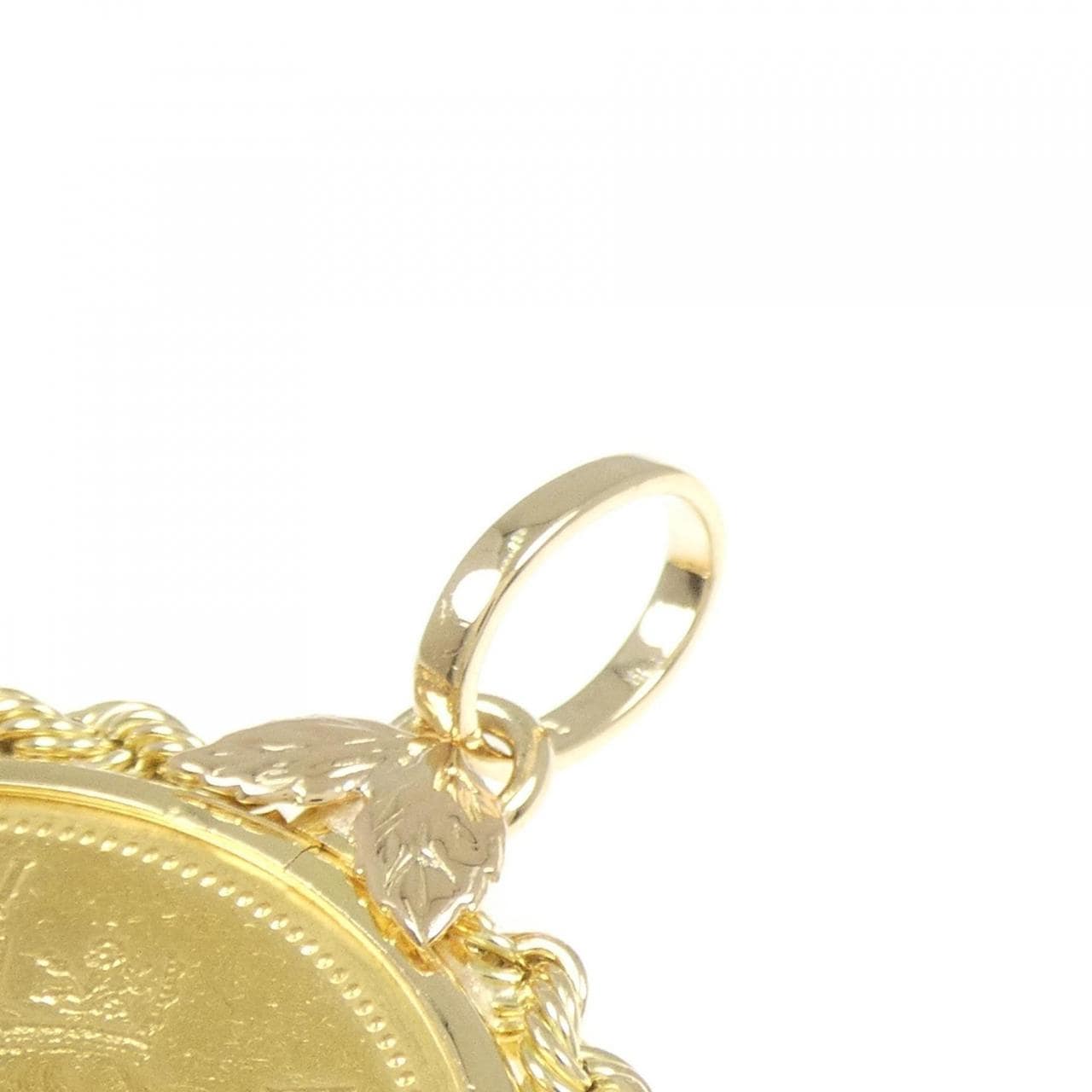 K18YG(枠) コイン ペンダント