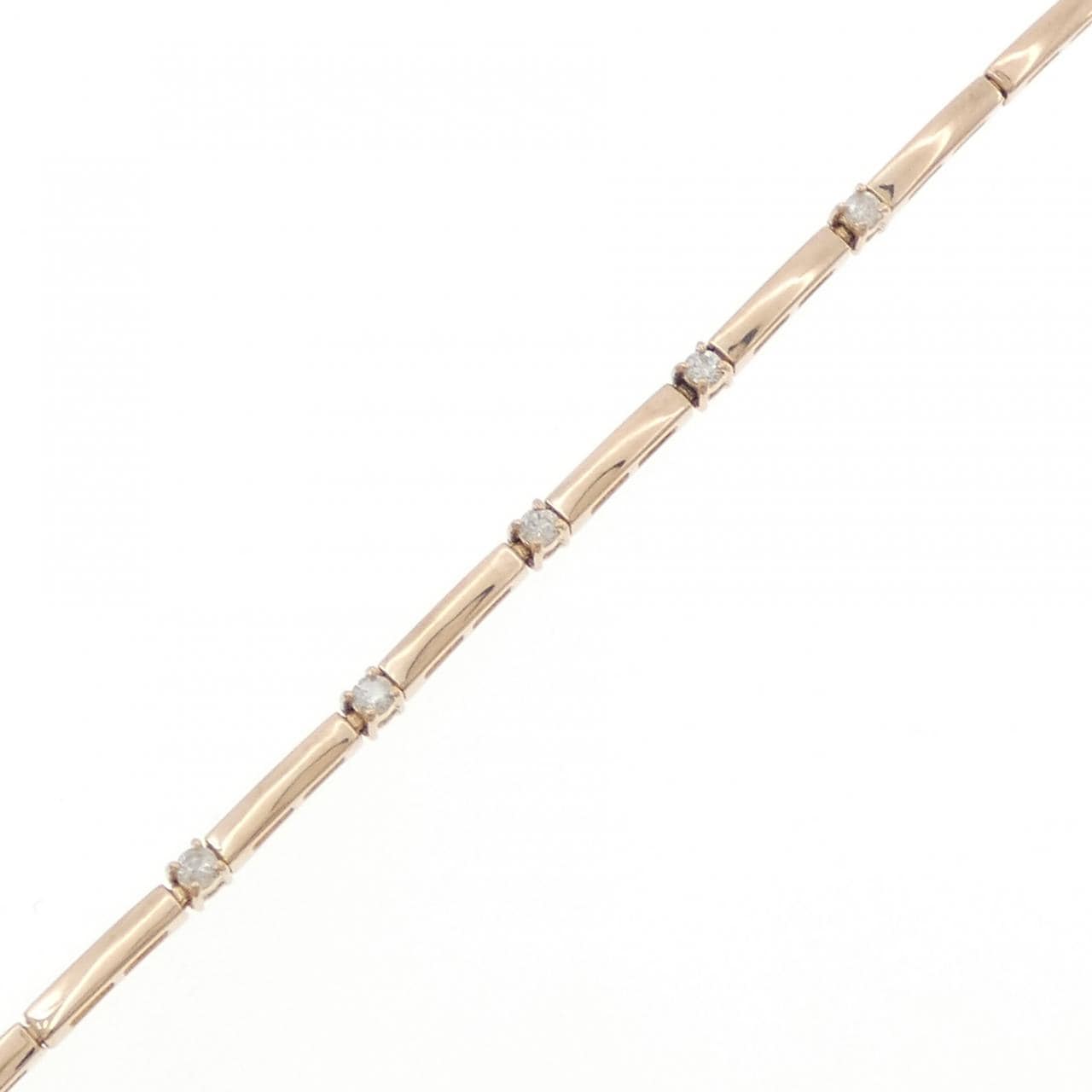 K18PG ダイヤモンド ブレスレット 0.15CT