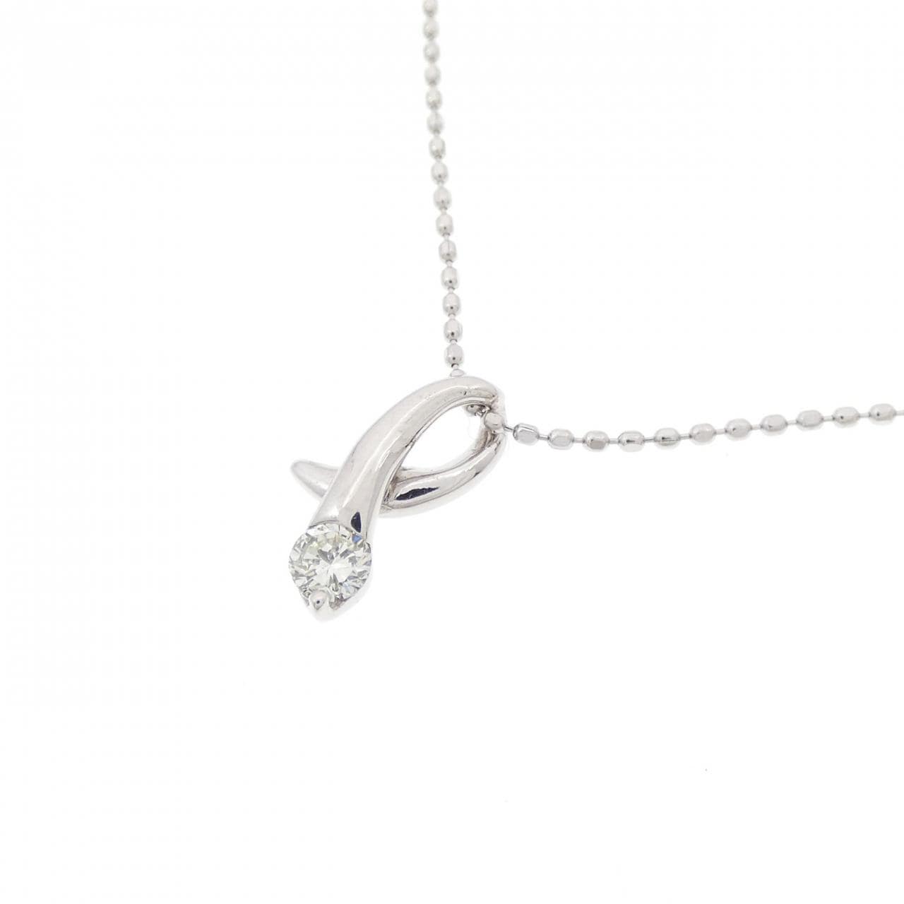 K18WG ダイヤモンド ネックレス 0.09CT