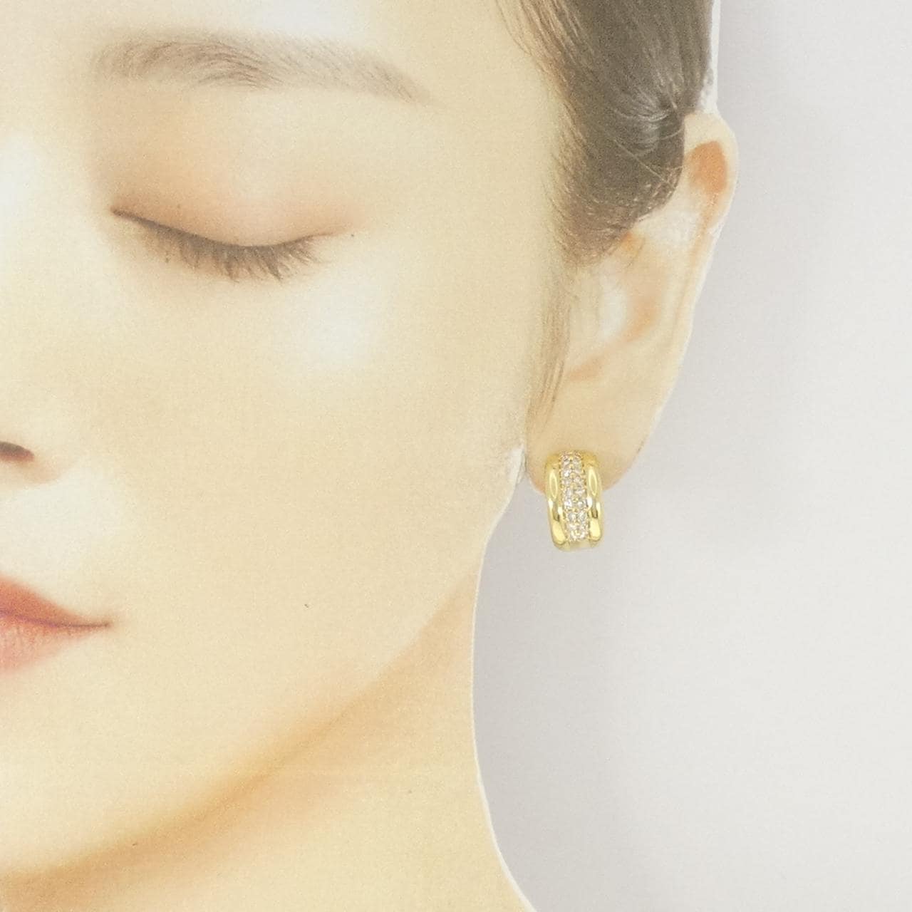 K18YG Diamond earrings/earrings 1.00CT