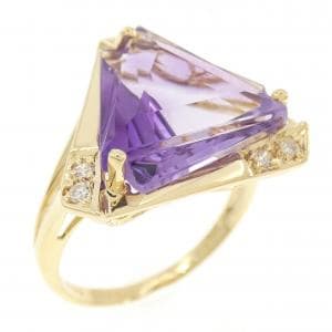 K18YG アメジスト リング 6.00CT