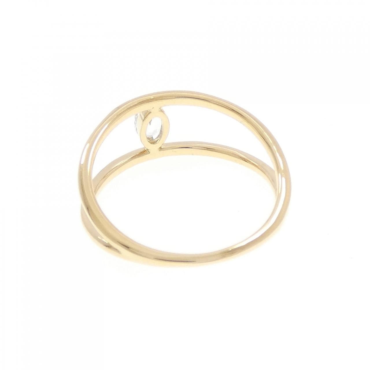 【新品】K18YG アクアマリン リング