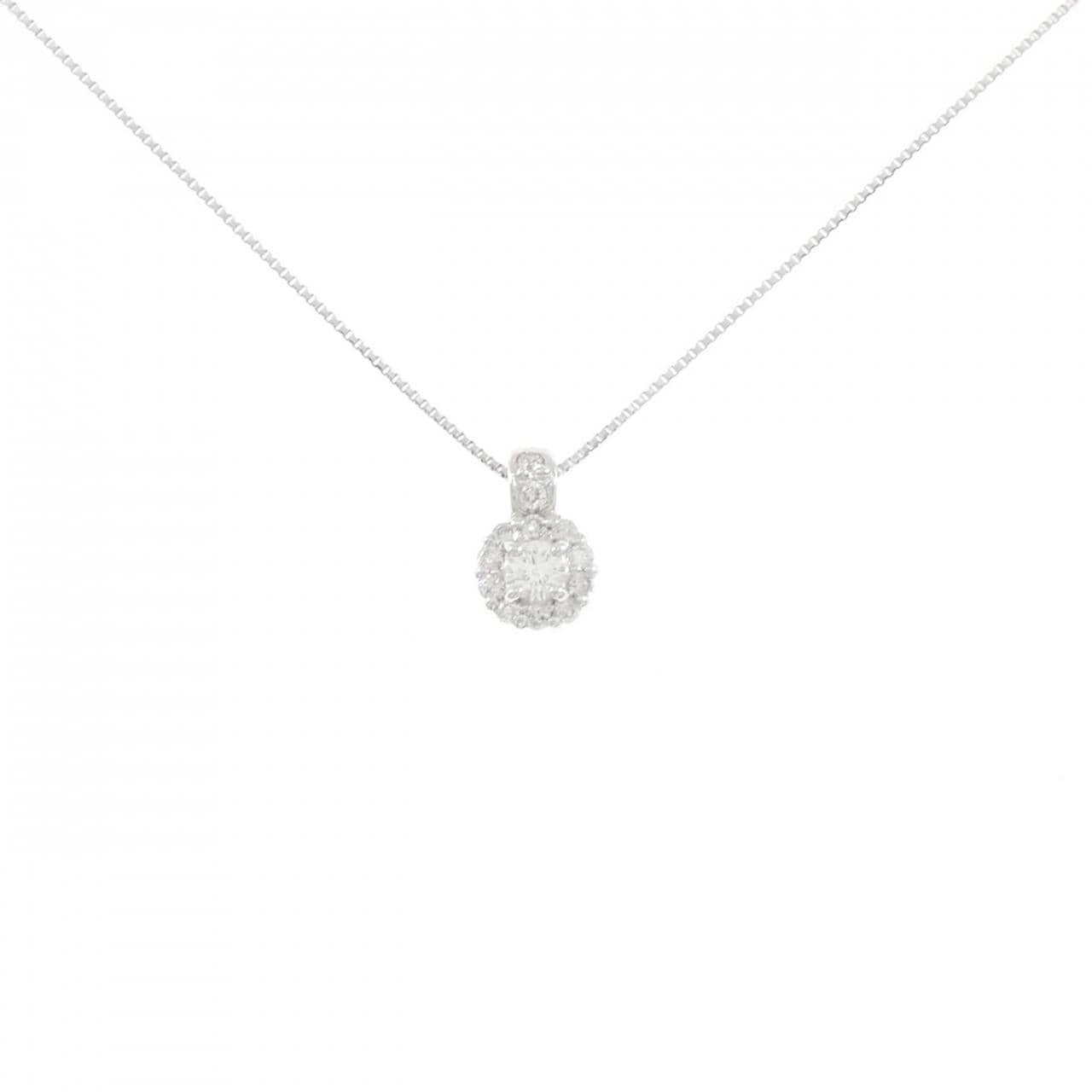 K18WG ダイヤモンド ネックレス 0.09CT