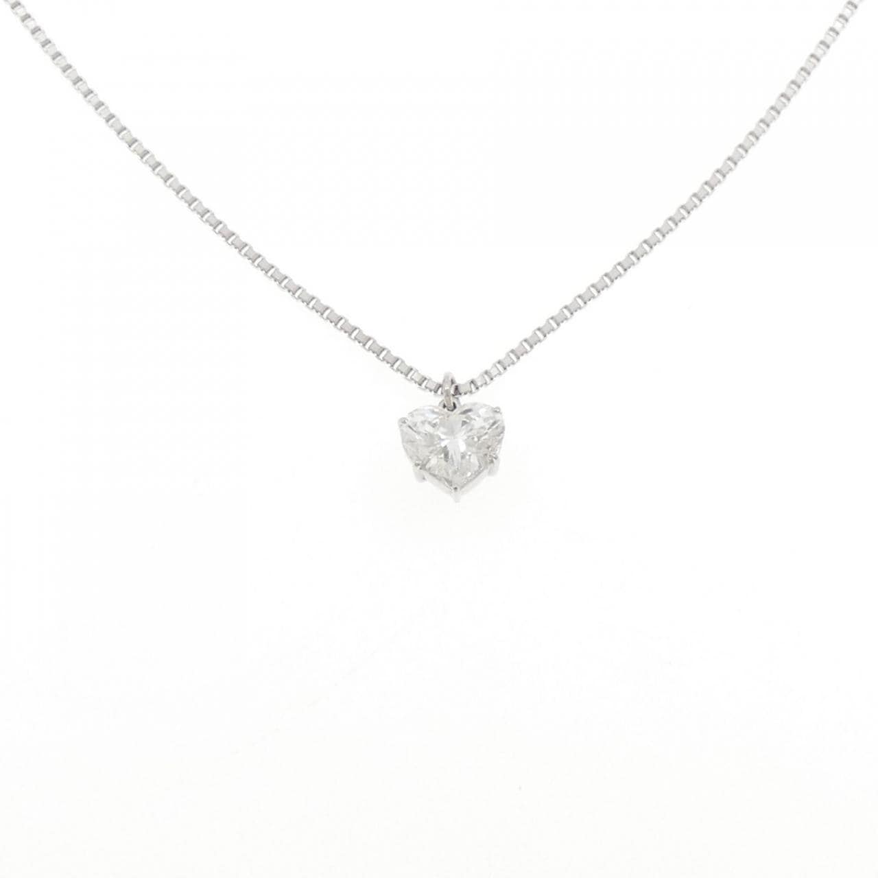 PT900/PT850 ダイヤモンド ネックレス 1.164CT G SI2 ハートシェイプ