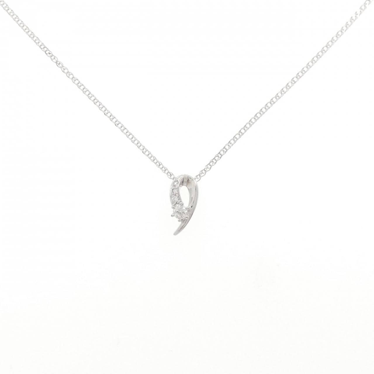 K18WG ダイヤモンド ネックレス 0.10CT