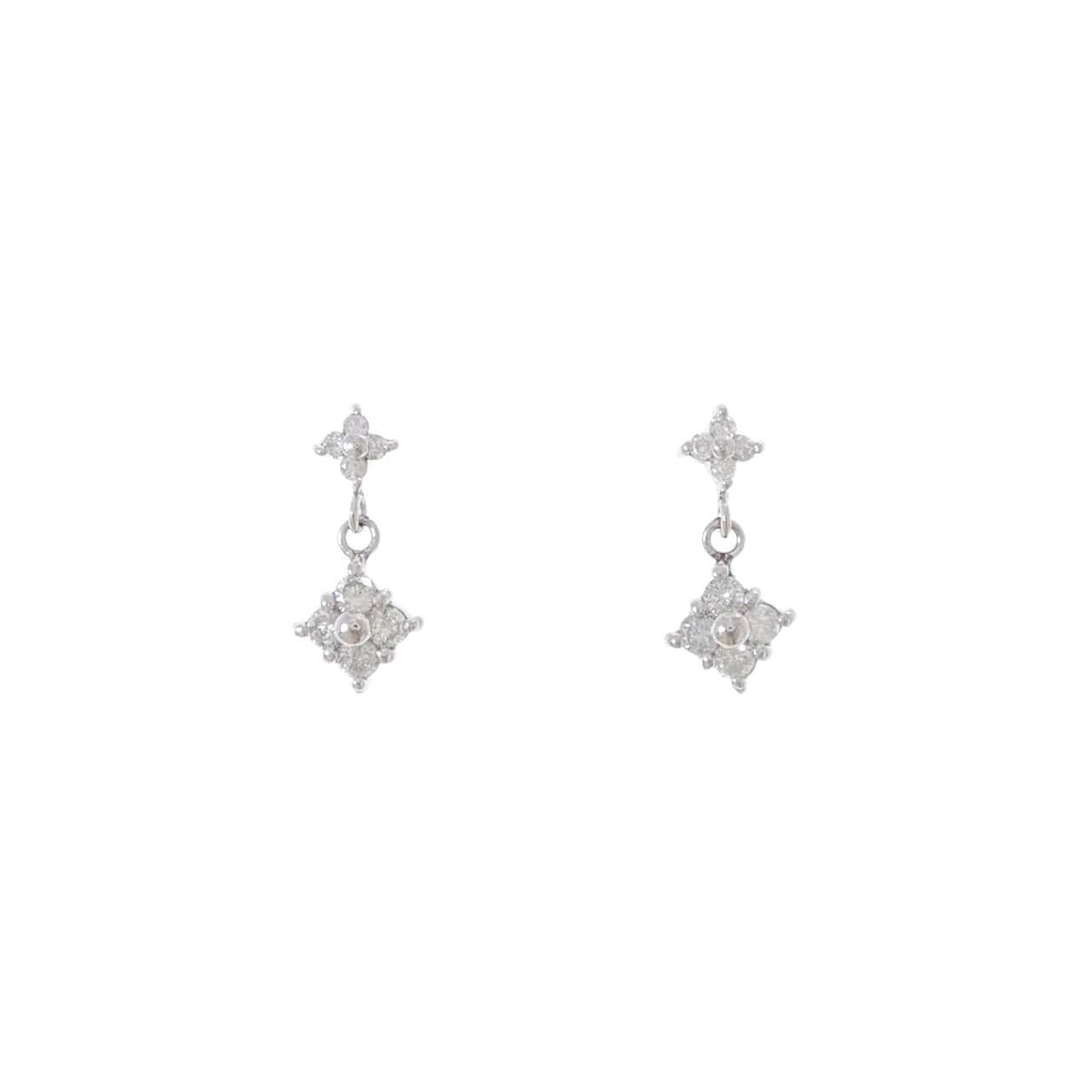 PT900 ダイヤモンド ピアス 0.26CT