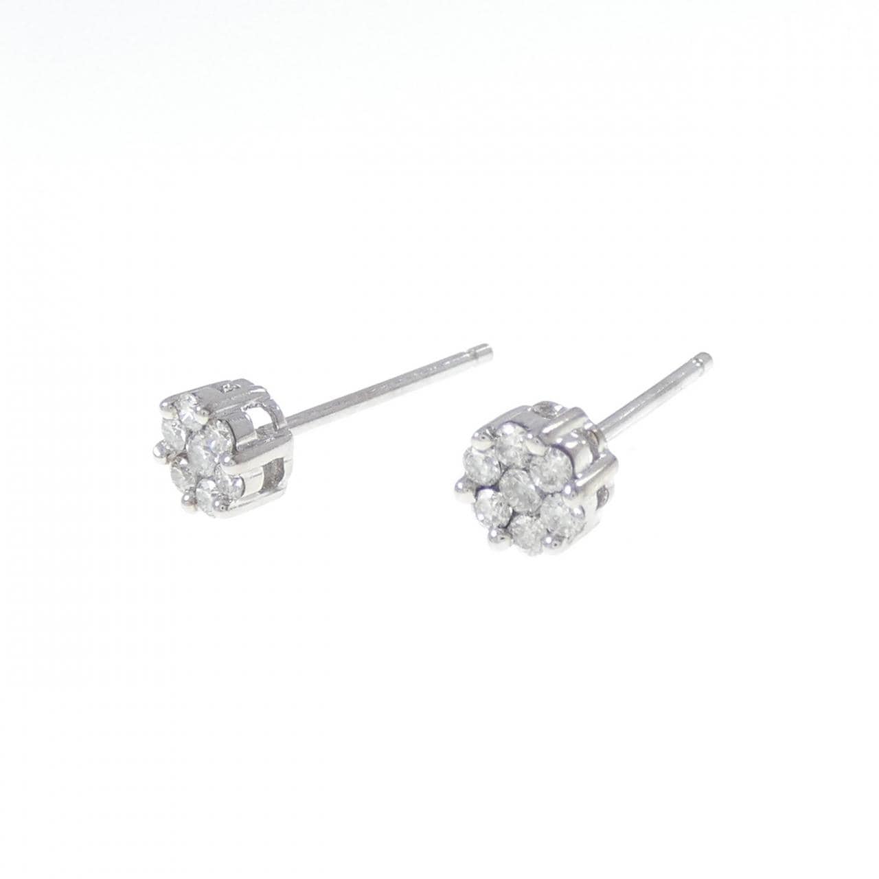 K18WG ダイヤモンド ピアス 0.25CT