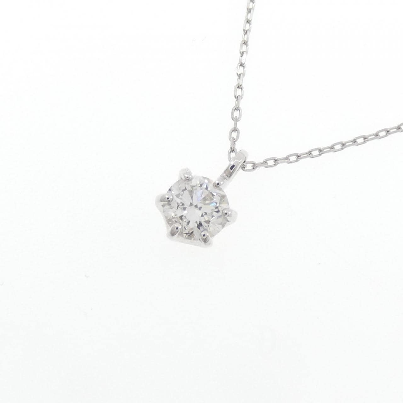 PT900/PT850 ソリティア ダイヤモンド ネックレス 0.30CT