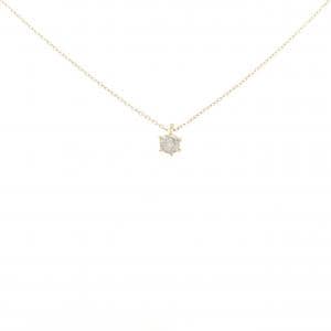 K18YG ソリティア ダイヤモンド ネックレス 0.20CT
