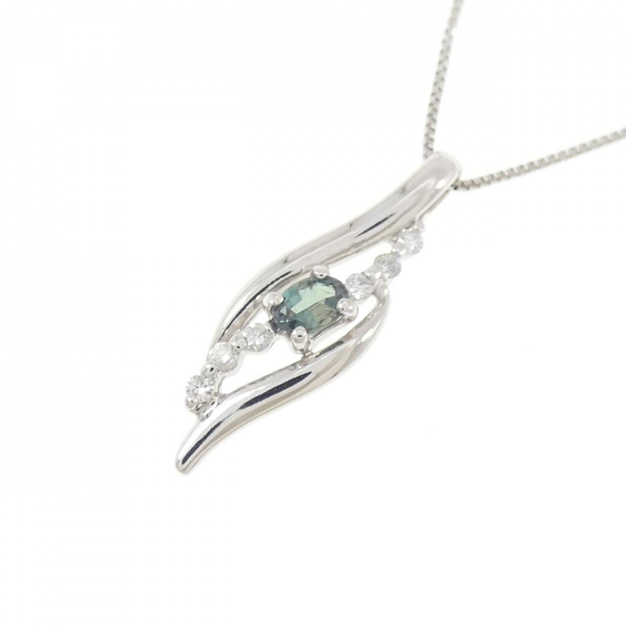 PT900/PT850 アレキサンドライト ネックレス 0.11CT