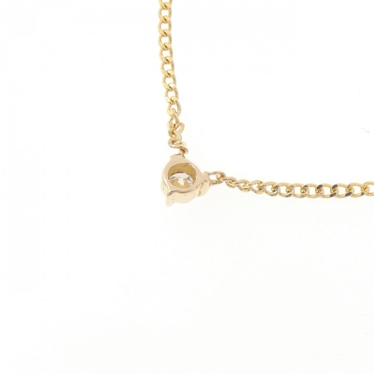 K18YG ソリティア ダイヤモンド ネックレス 0.08CT