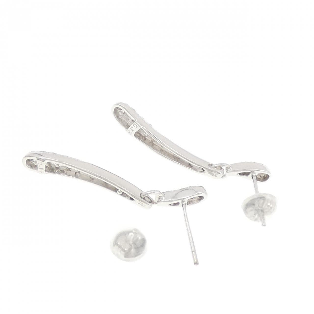 750WG/K18WG Diamond Earrings 0.36CT