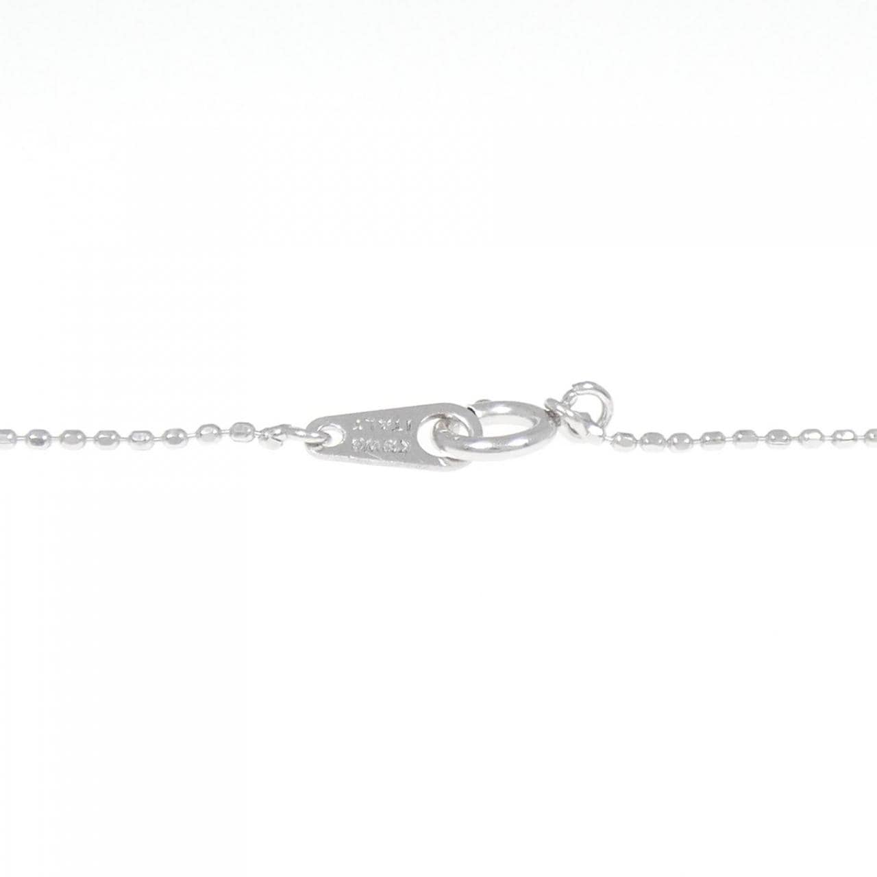 K18WG クロス ダイヤモンド ネックレス 0.05CT