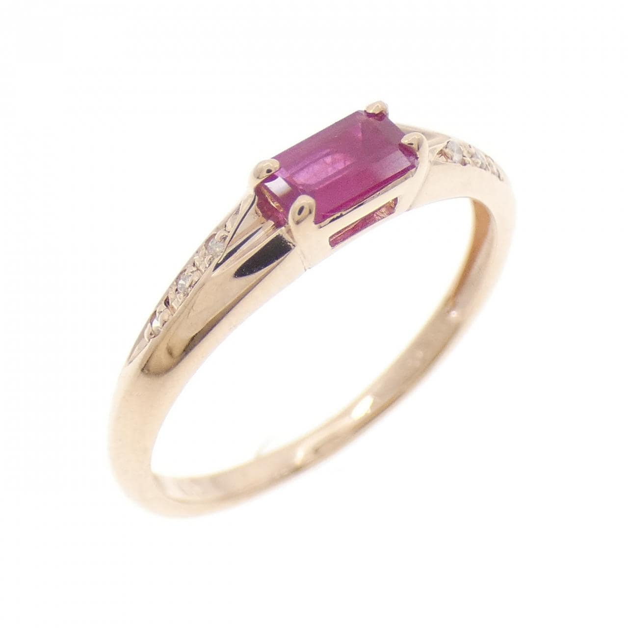 K10PG ルビー リング 0.28CT
