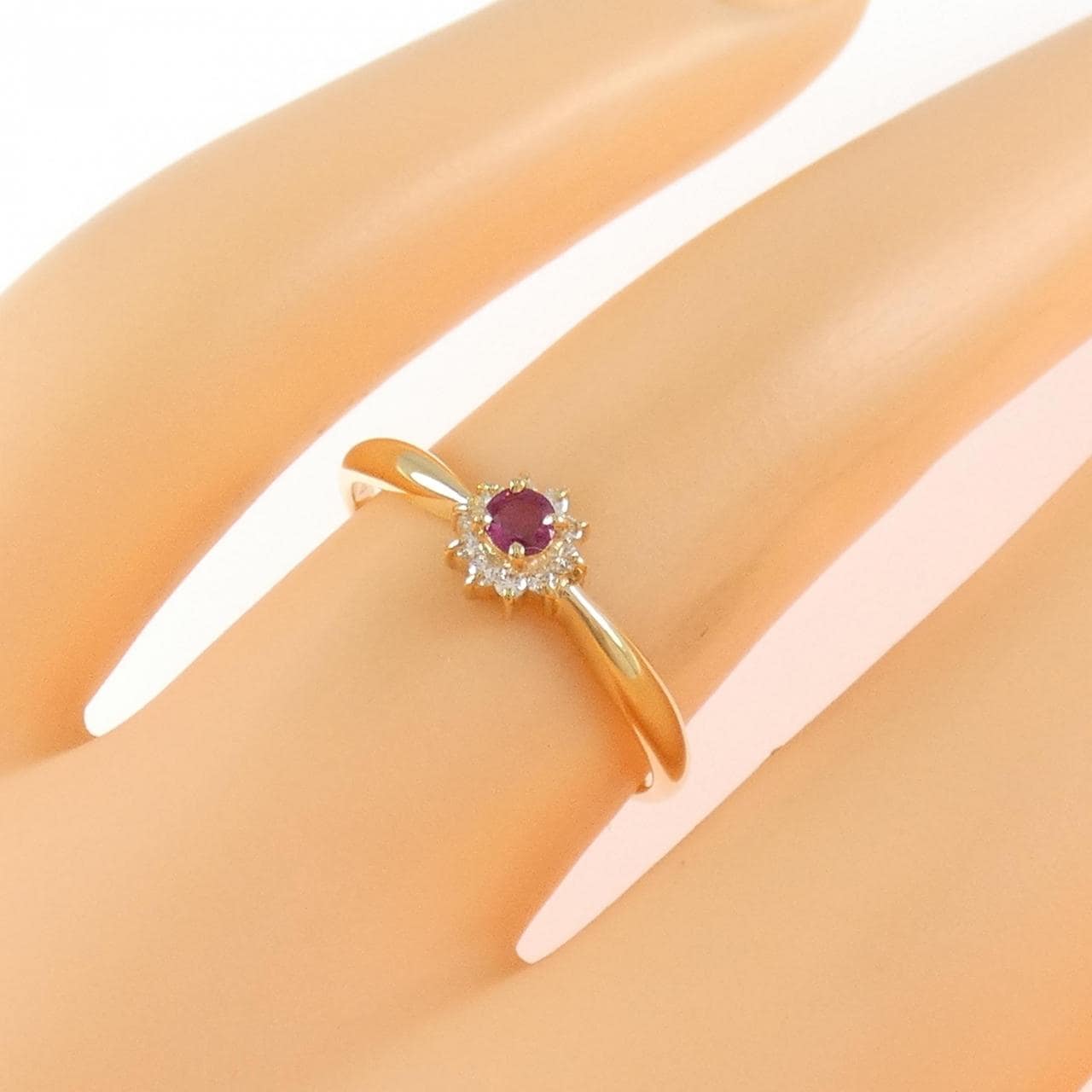 K18YG ルビー リング