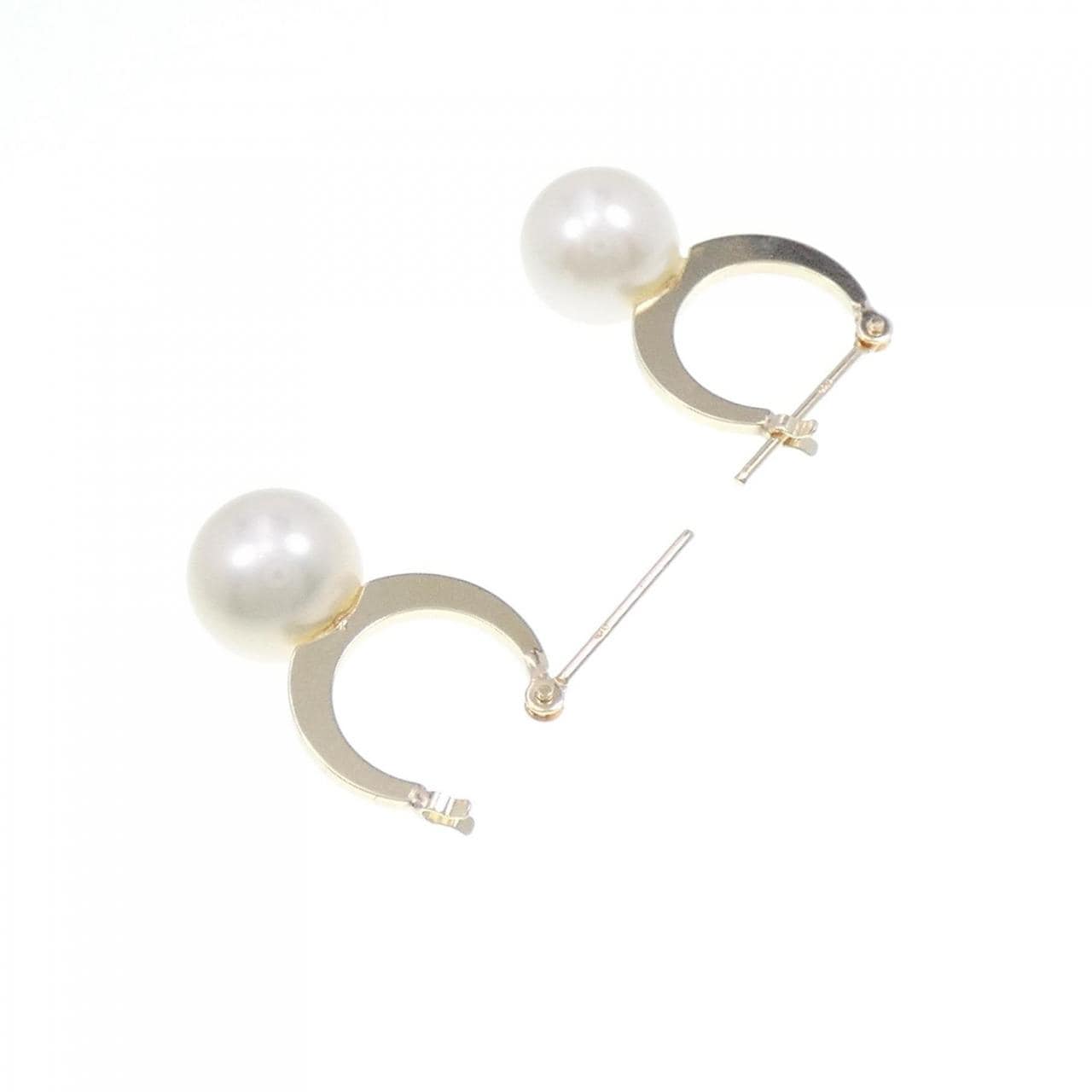 [BRAND NEW] K10YG freshwater pearl earrings 7.9mm