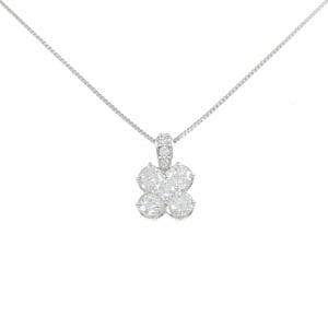 PT900/PT850 フラワー ダイヤモンド ネックレス 1.00CT