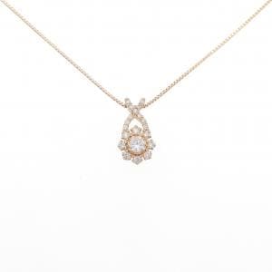 K18PG ダイヤモンド ネックレス 0.110CT