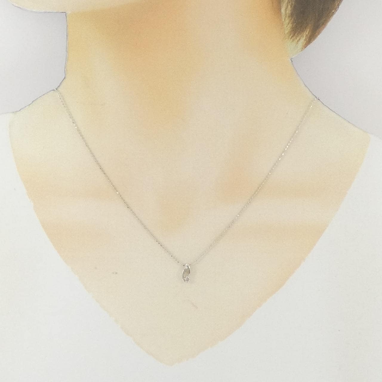 K10WG ダイヤモンド ネックレス 0.05CT