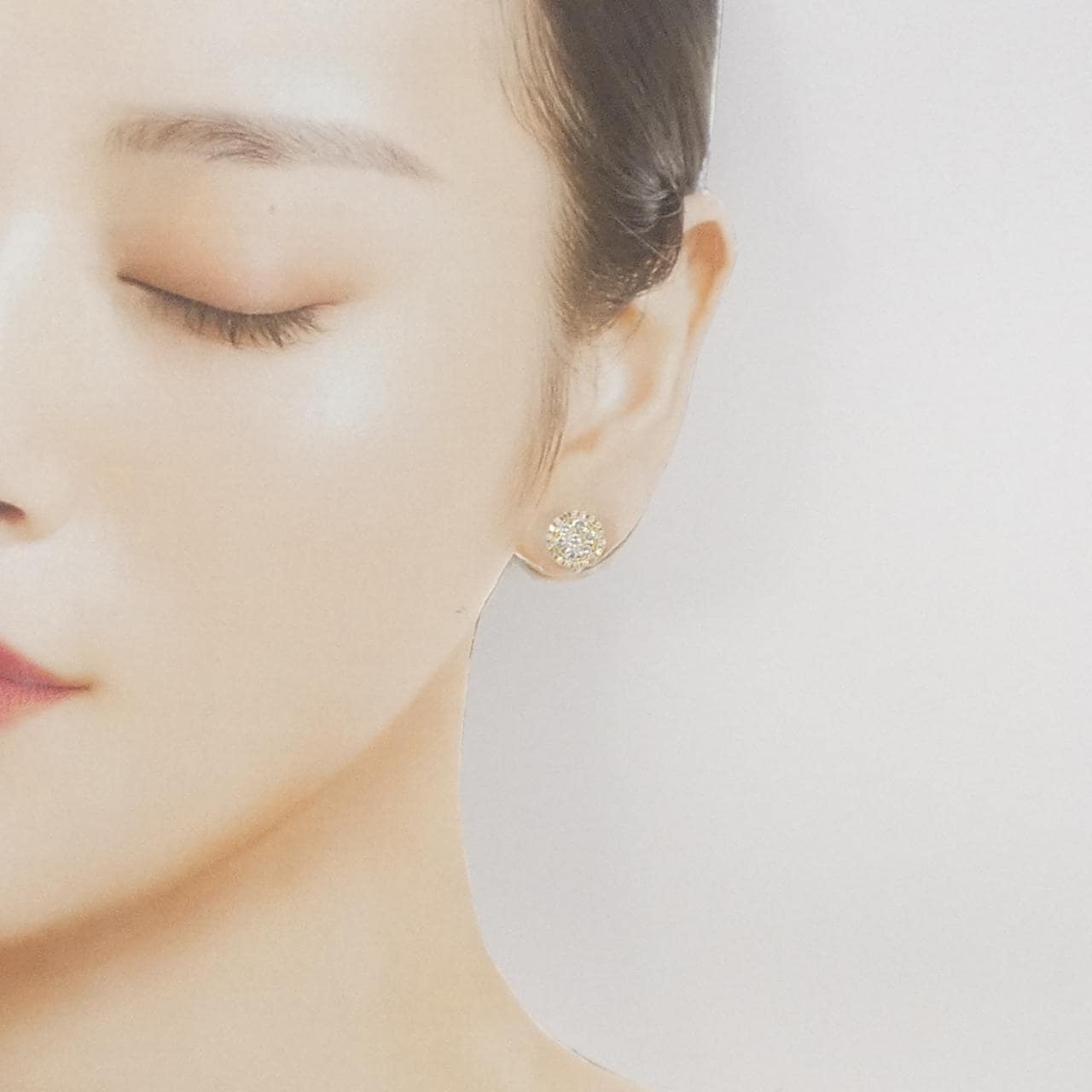 K18YG ダイヤモンド ピアス 0.50CT 片耳