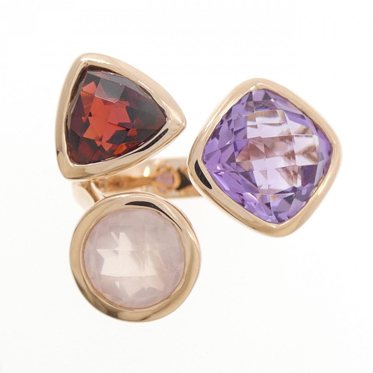 K18PG カラーストーン リング