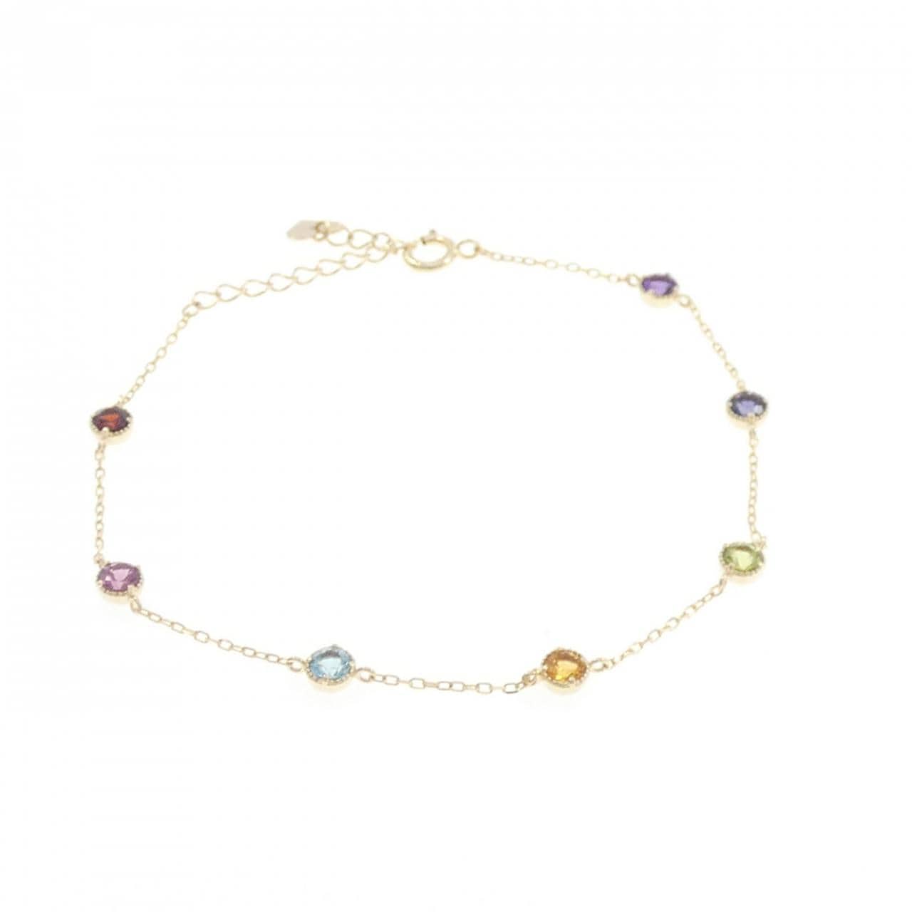 K10YG カラーストーン ブレスレット