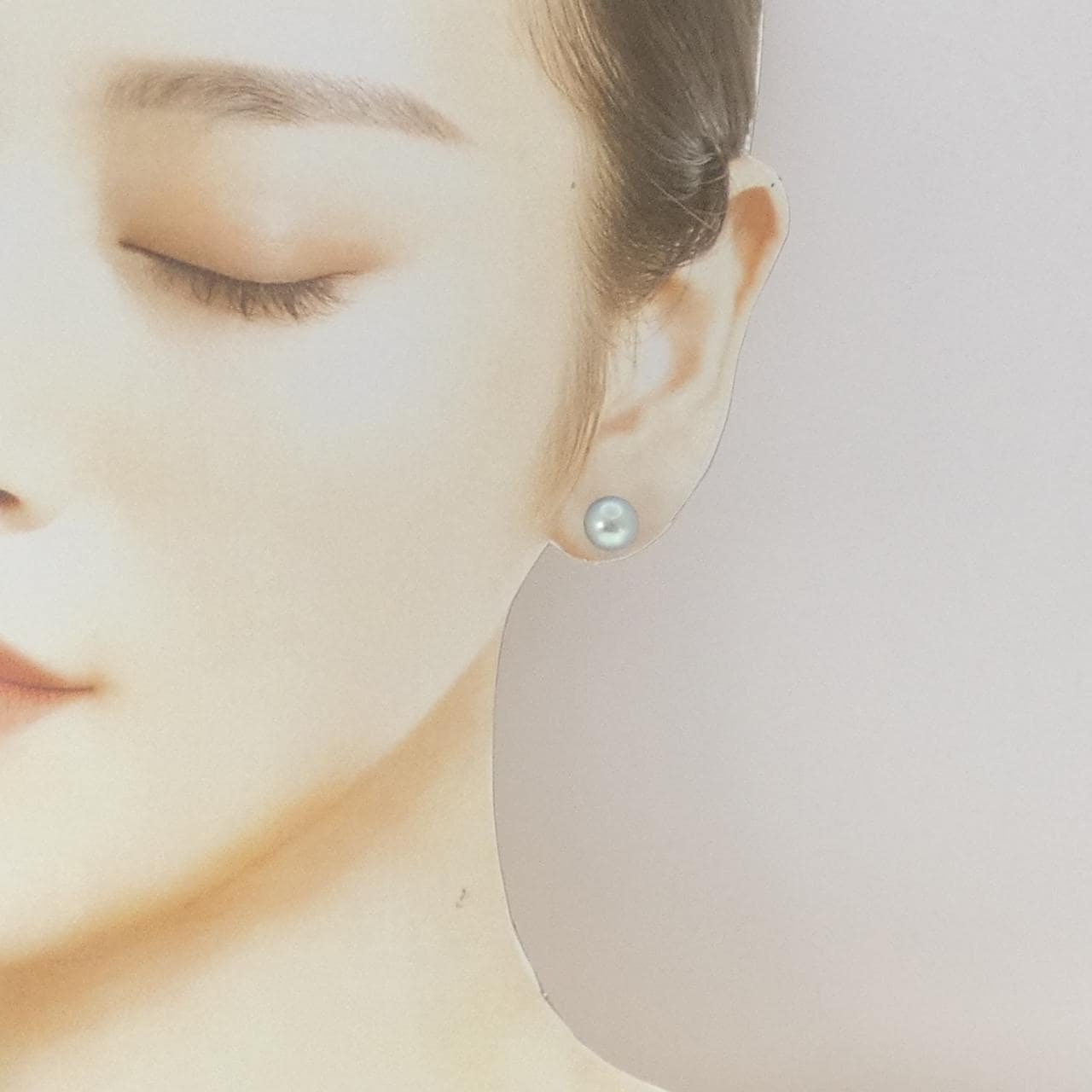 K18WG アコヤパール ピアス 8.6mm