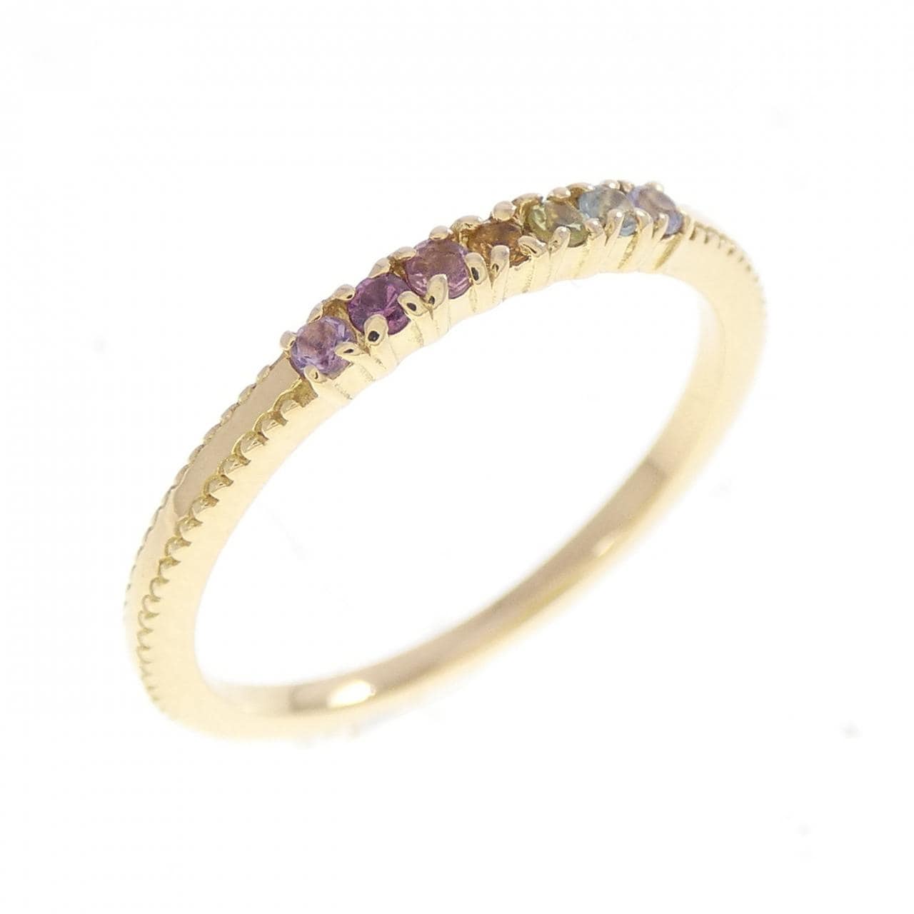 K18YG カラーストーン リング