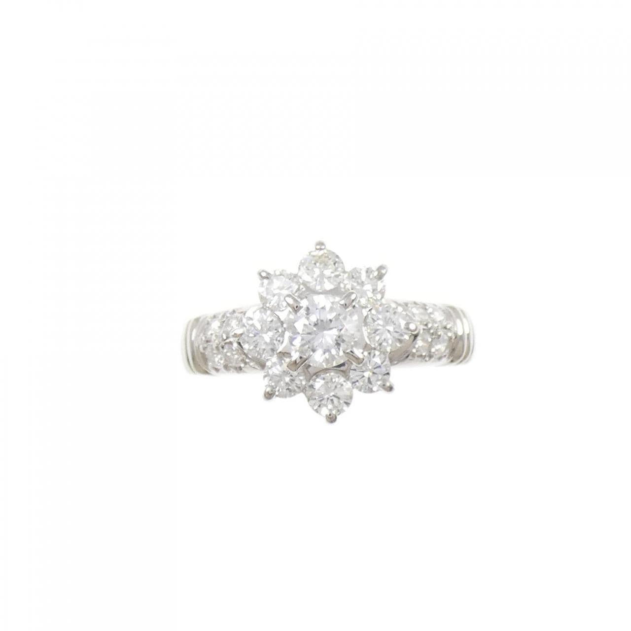 PT900 フラワー ダイヤモンド リング 1.00CT