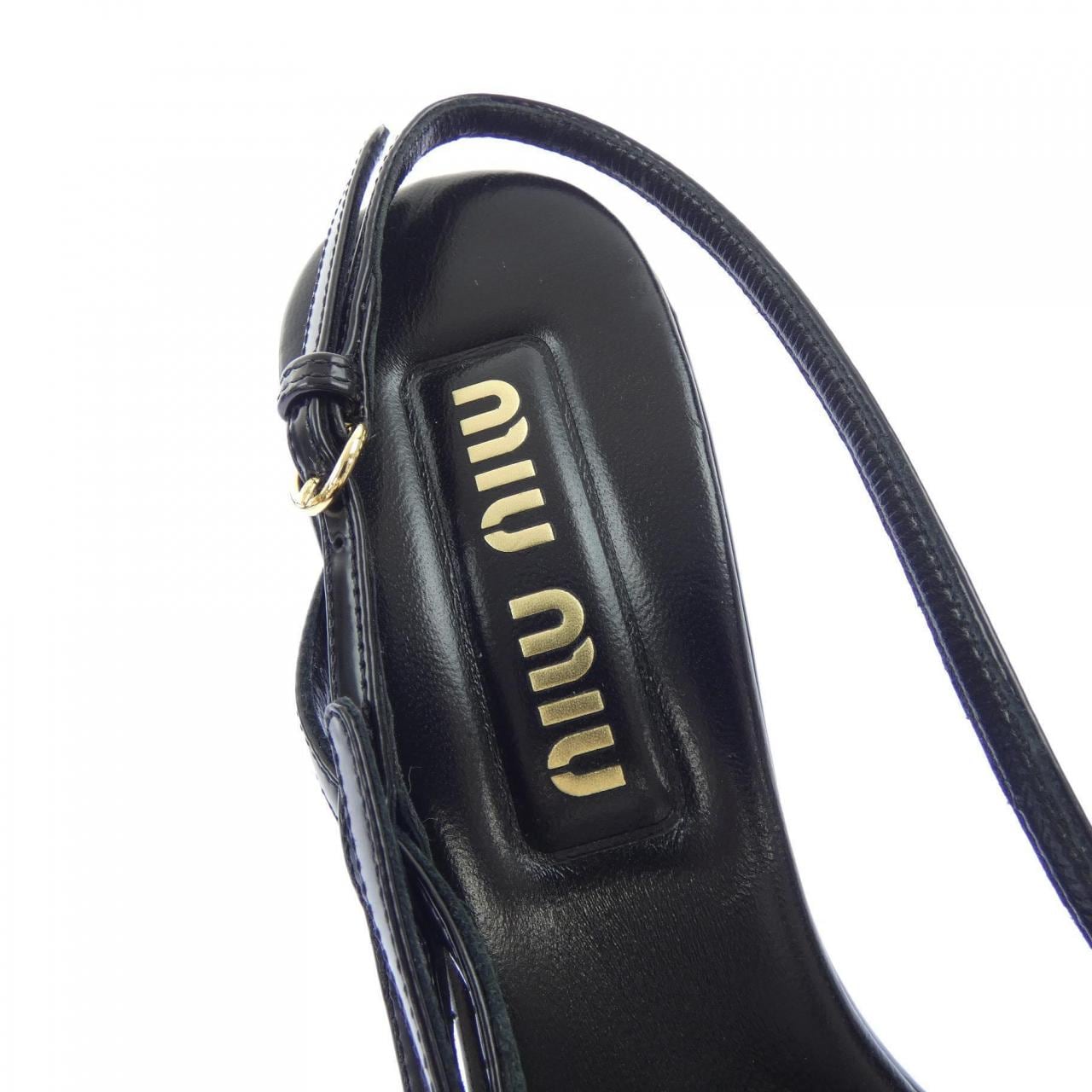 ミュウミュウ MIU MIU バックル付きスリングバック 5I013E パンプス