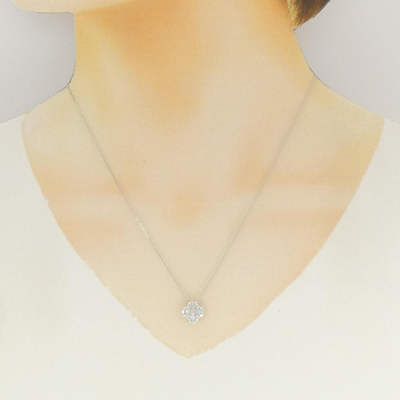 K18WG ダイヤモンド ネックレス 0.50CT