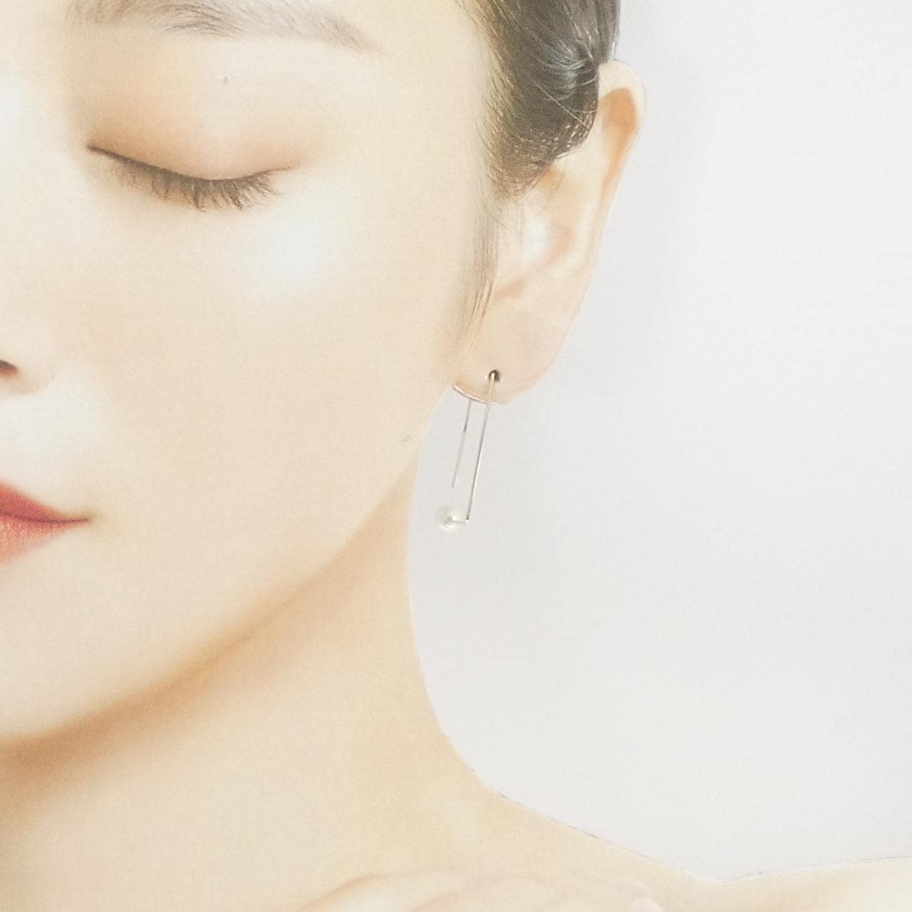 ジュエッテ 淡水パール ピアス 6mm 片耳