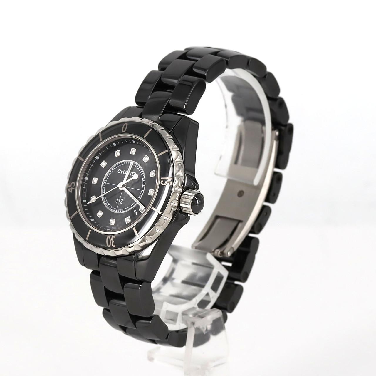 シャネル J12 33mmセラミック･12P H1625 セラミック クォーツ