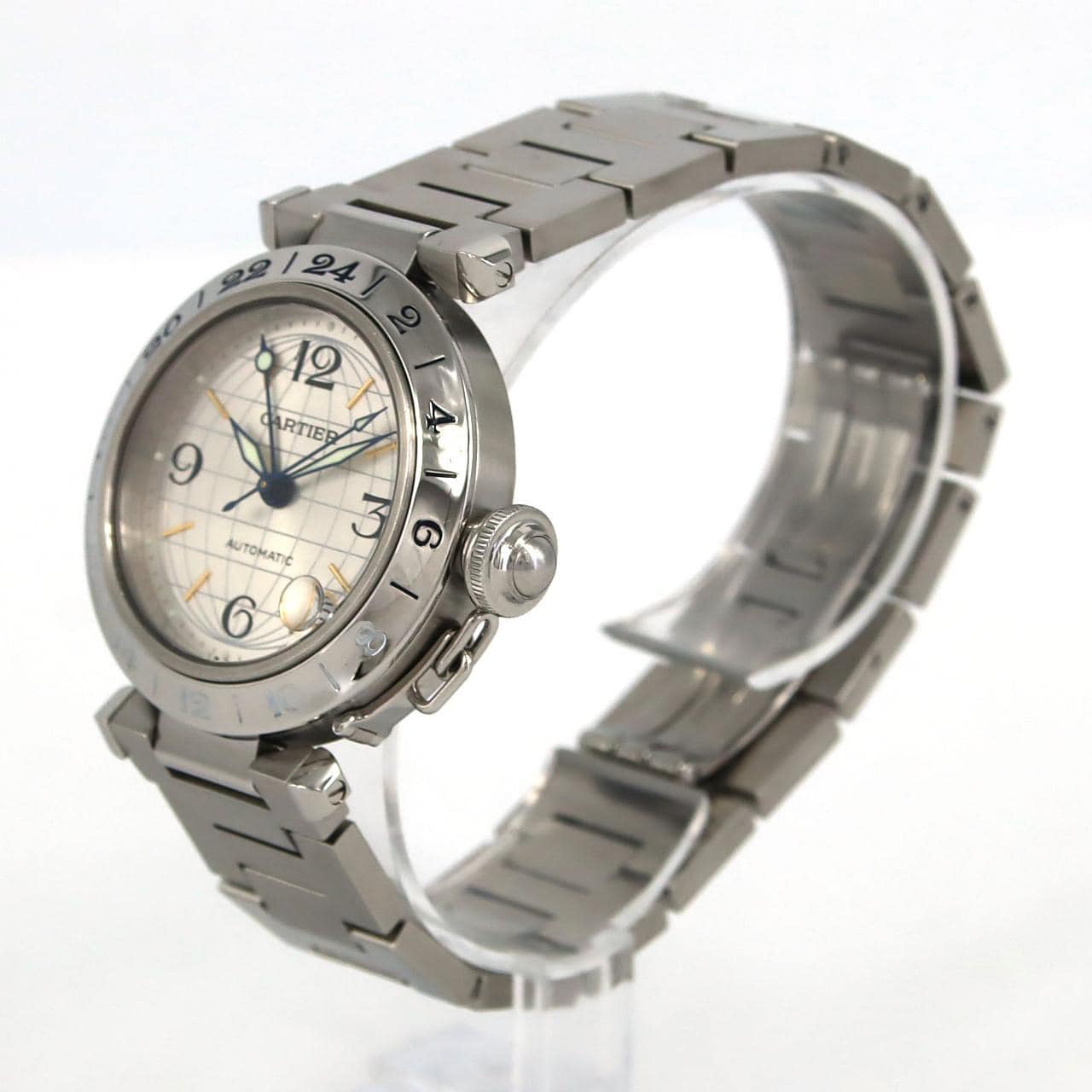 カルティエ パシャC GMT W31029M7 SS 自動巻