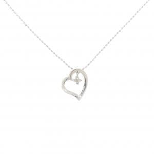 K10WG ハート ダイヤモンド ネックレス 0.03CT