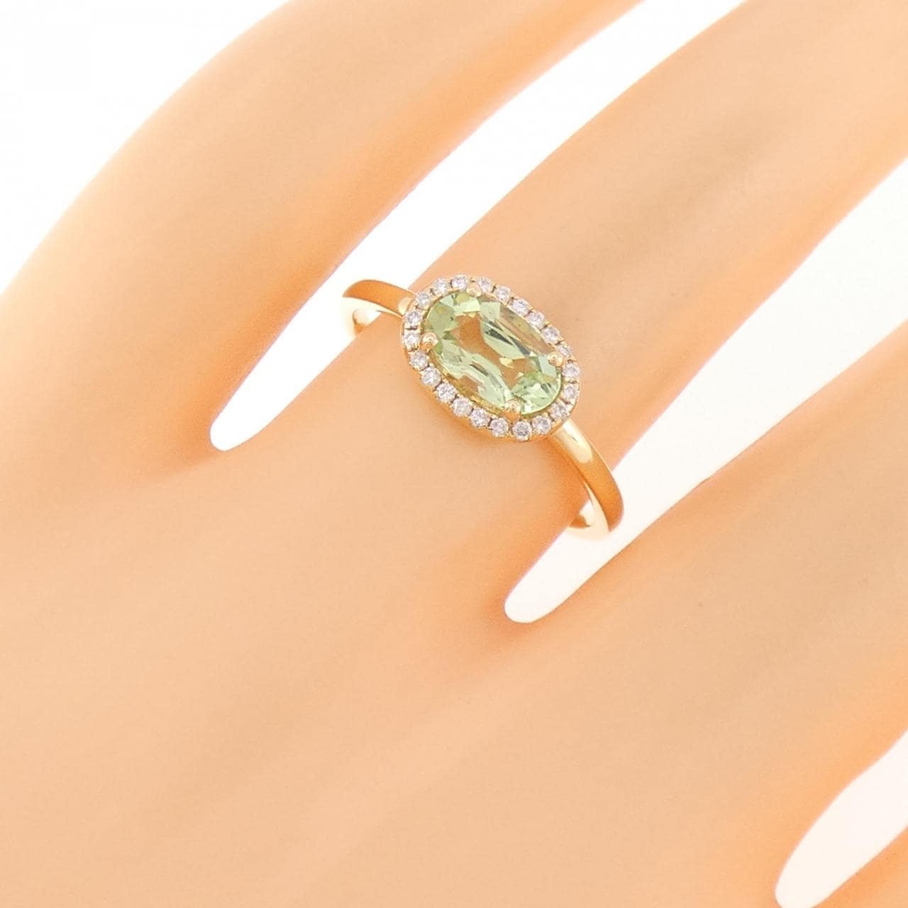 【新品】K18YG トルマリン リング 0.75CT