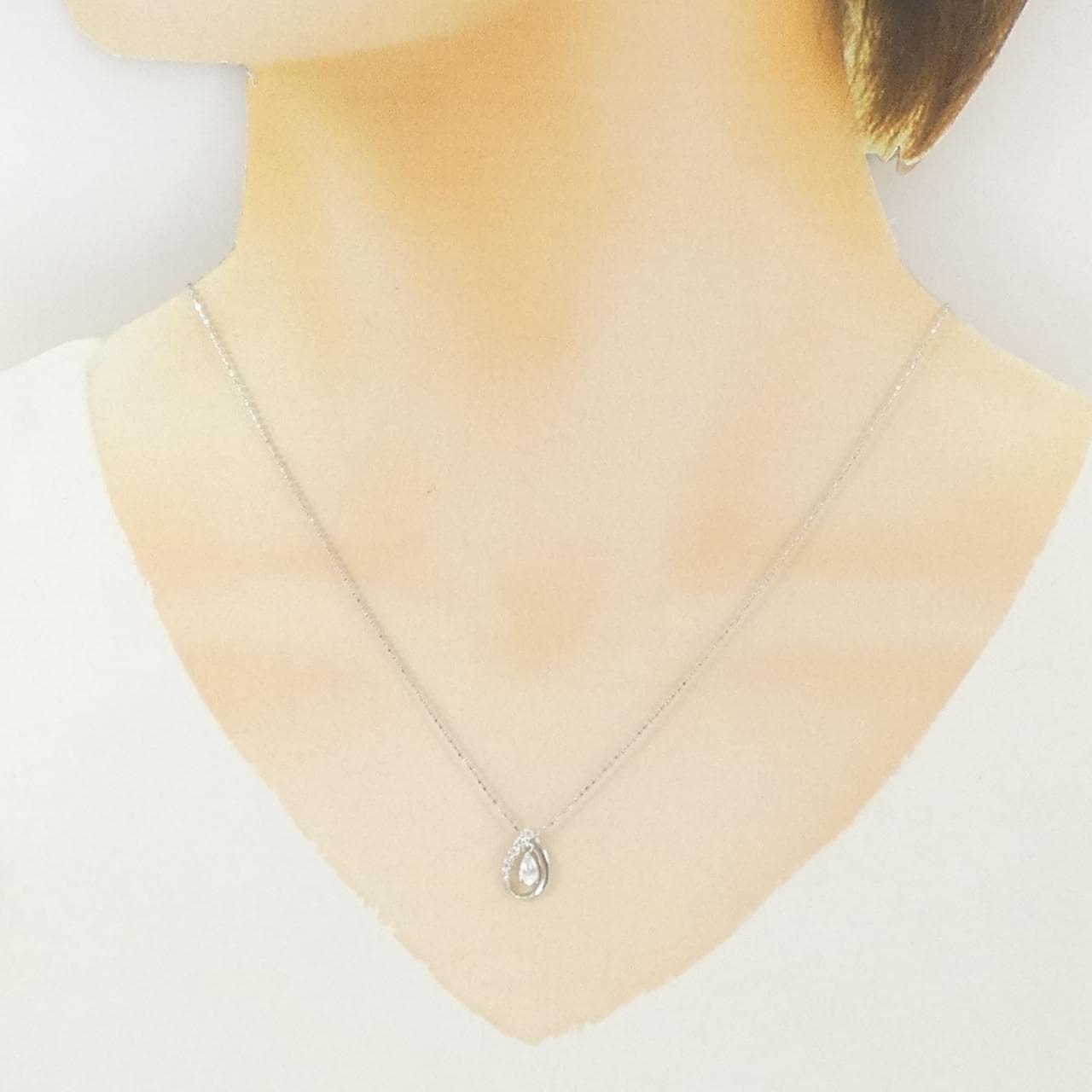 K10WG ムーンストーン ネックレス