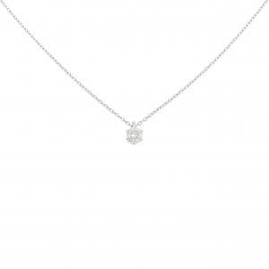 PT900/PT850 ソリティア ダイヤモンド ネックレス 0.08CT