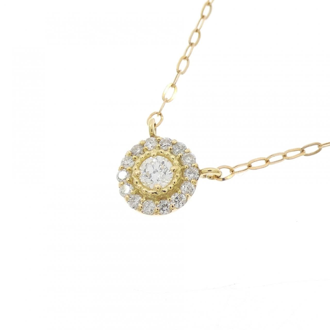 K18YG ダイヤモンド ネックレス 0.13CT