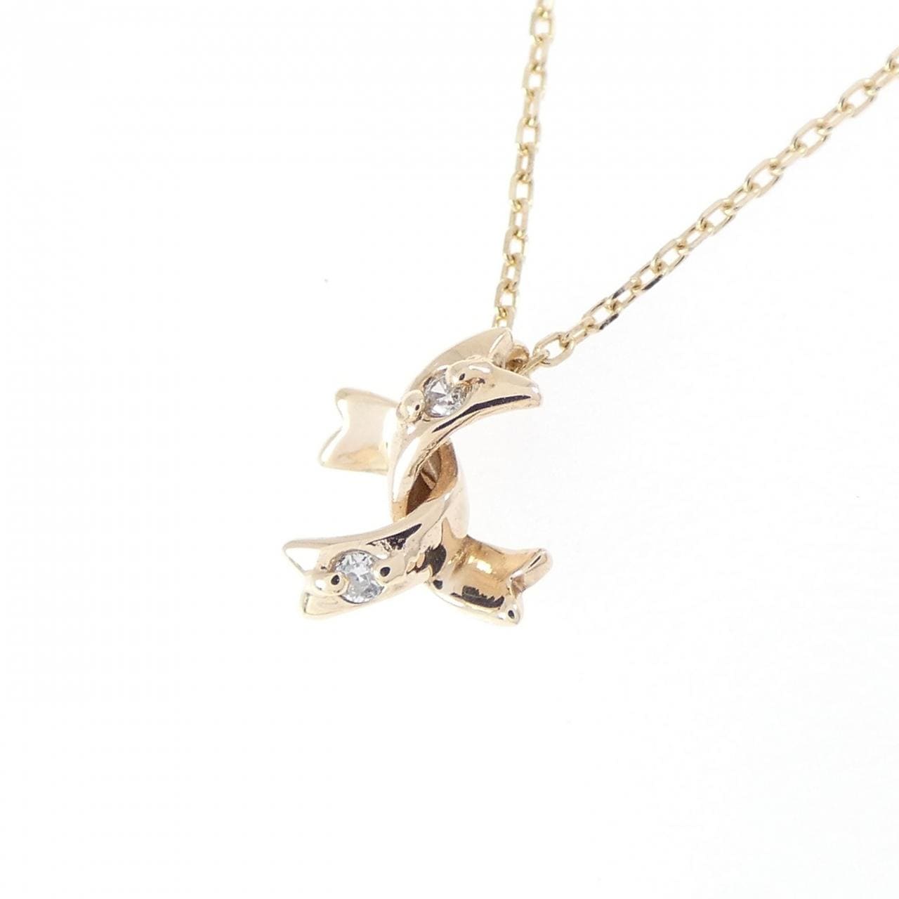 K10YG ダイヤモンド ネックレス 0.01CT