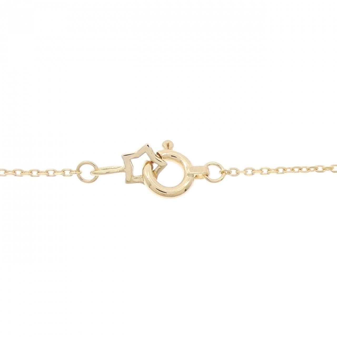K18YG Moon Diamond Necklace 0.122CT