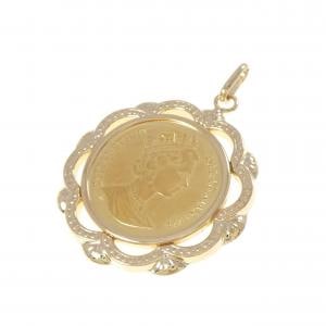 K18YG(枠) コイン ペンダント