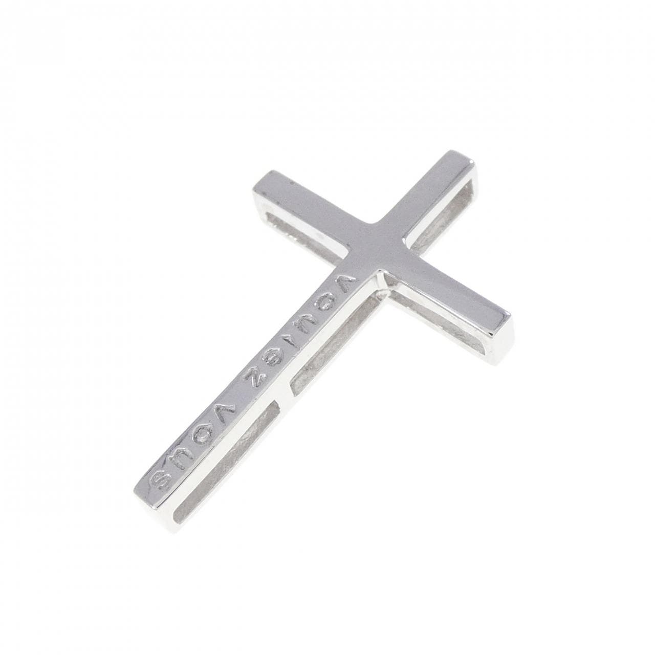 K18WG クロス ペンダント