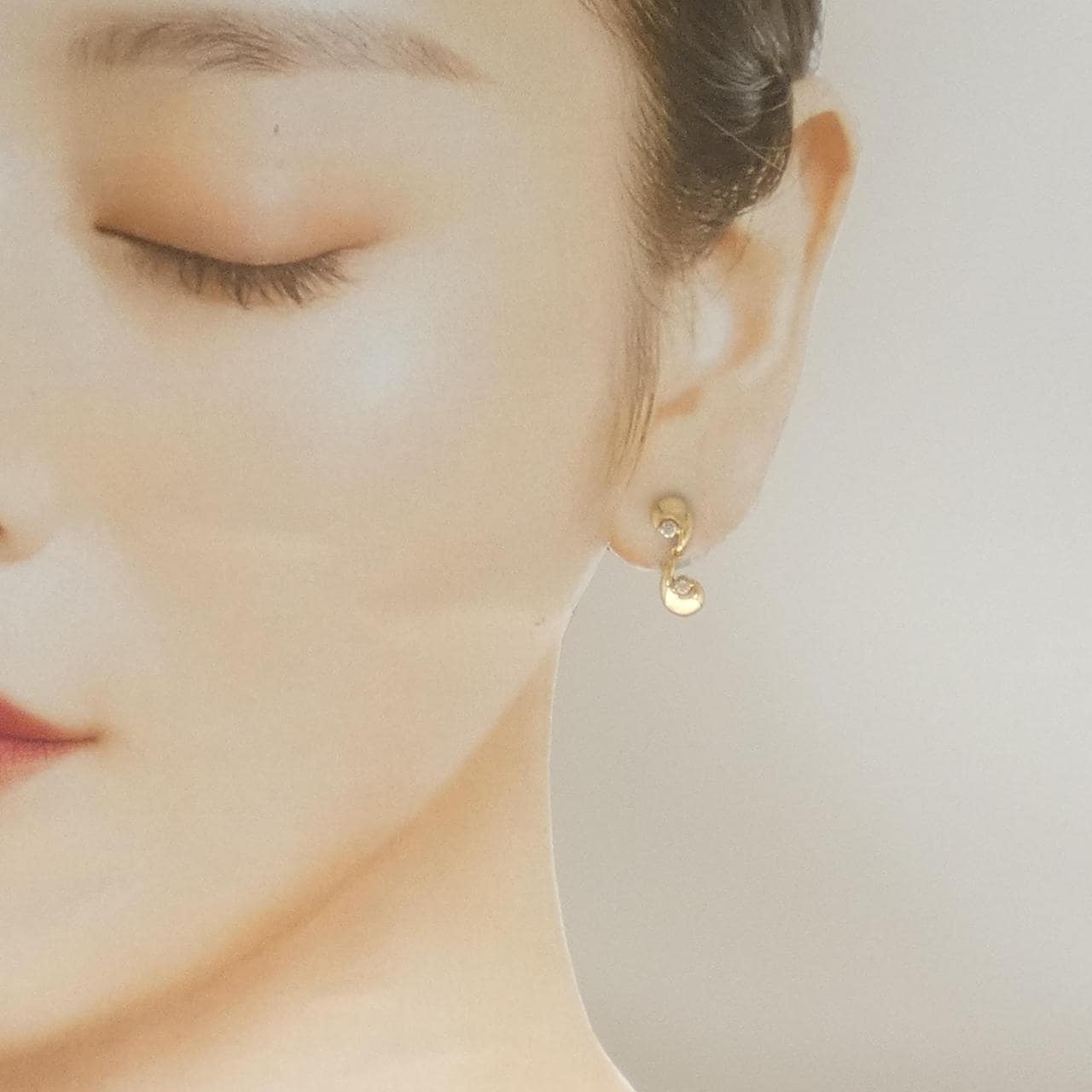 K18YG ダイヤモンド ピアス 0.18CT