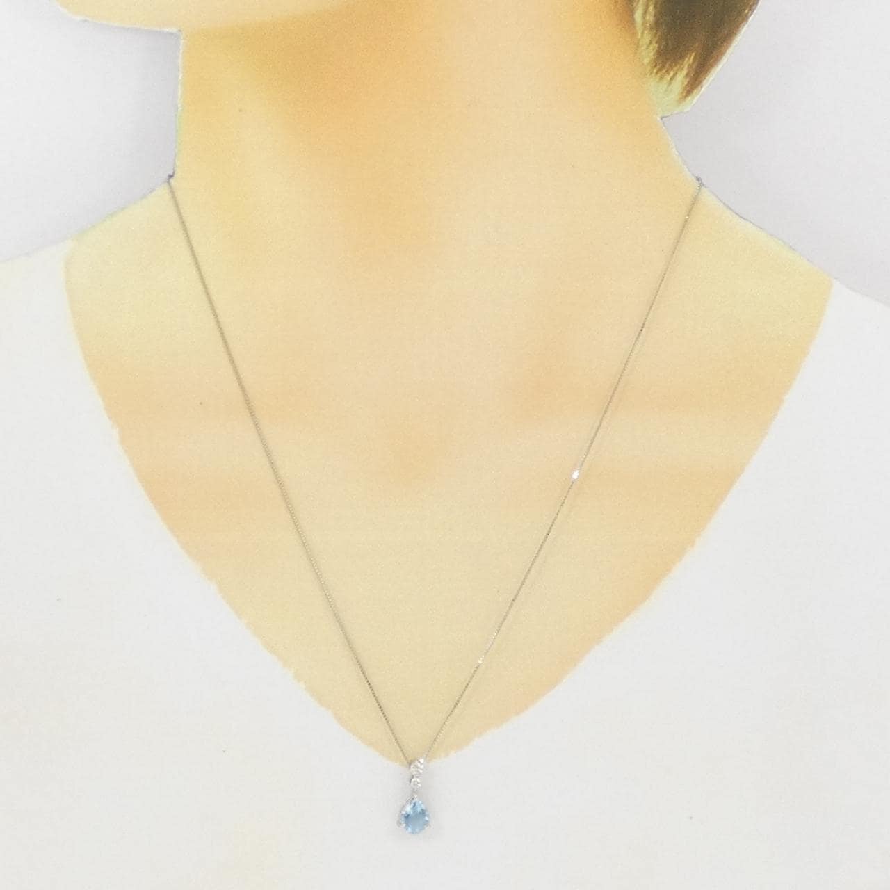 【リメイク】PT アクアマリン ネックレス 1.03CT
