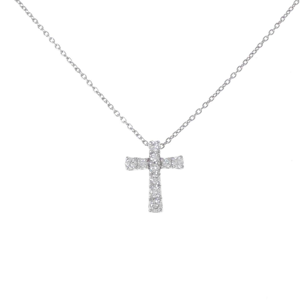 PT900/PT850 クロス ダイヤモンド ネックレス 0.30CT