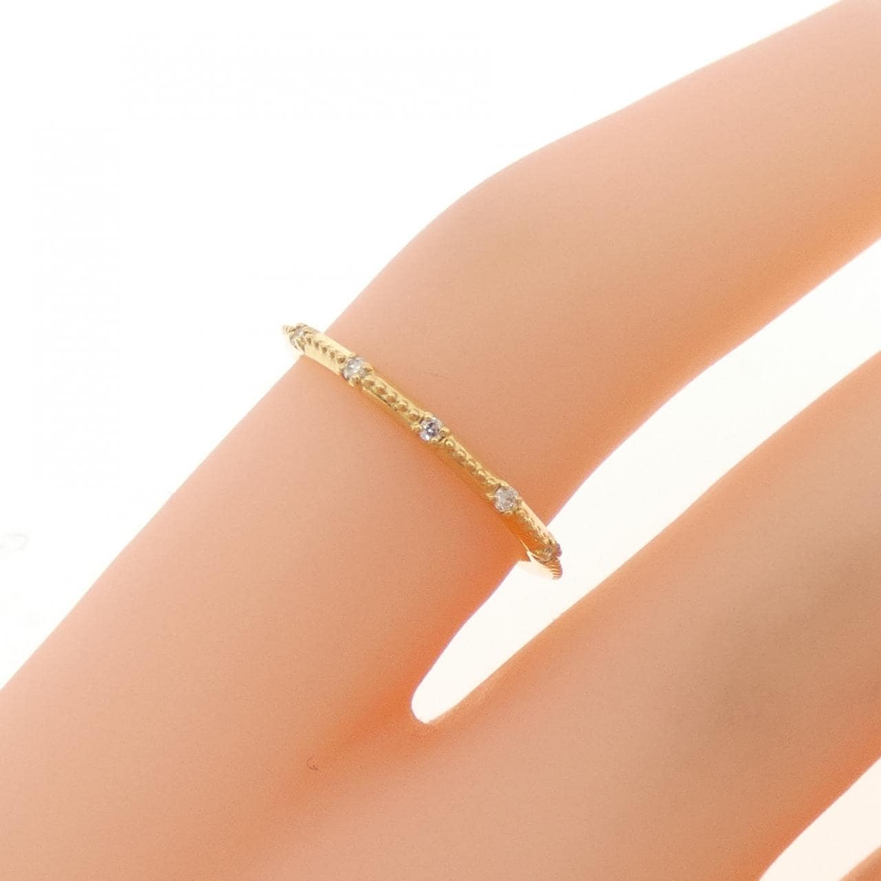 アガット ダイヤモンド ピンキーリング 0.025CT