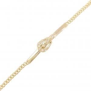 K18YG ベルト ダイヤモンド ブレスレット 0.05CT